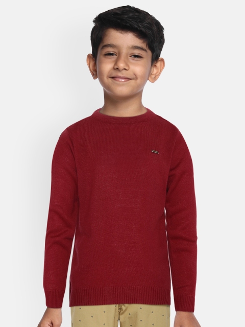 

Allen Solly Junior Boys Maroon Solid Pullover Sweater