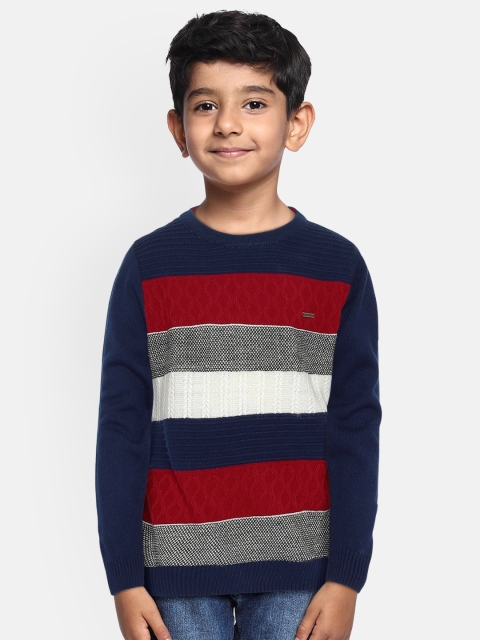 

Allen Solly Junior Boys Multicoloured Colourblocked Pullover Sweater, Multi