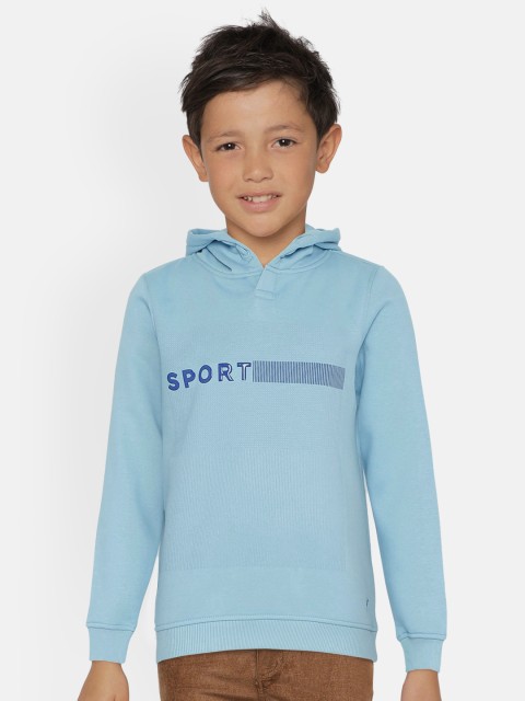 

Allen Solly Junior Boys Blue Printed Hooded Sweatshirt