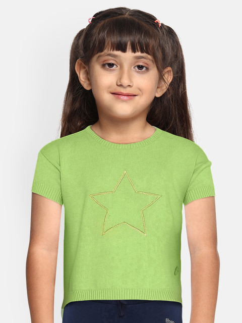 

Allen Solly Junior Girls Green Self Design Pullover Sweater