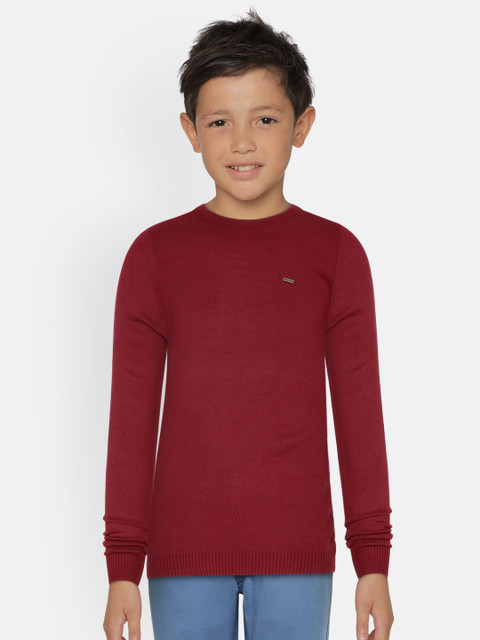 

Allen Solly Junior Boys Red Solid Pullover Sweater