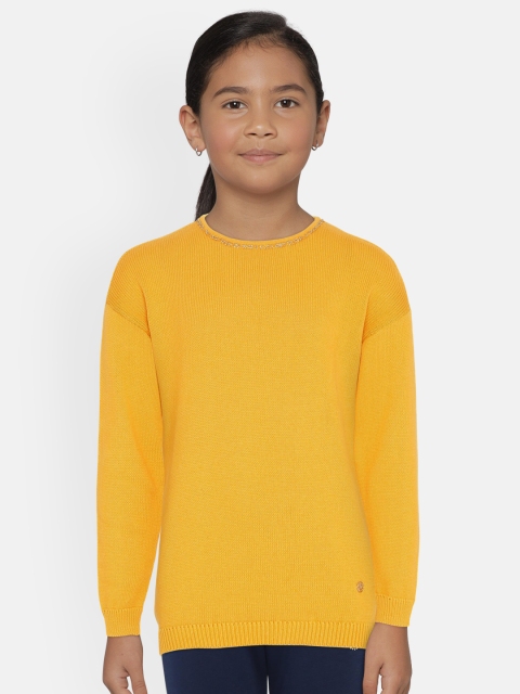 

Allen Solly Junior Girls Yellow Solid Pullover Sweater