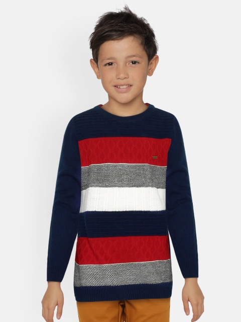 

Allen Solly Junior Boys Multicoloured Colourblocked Pullover Sweater, Multi