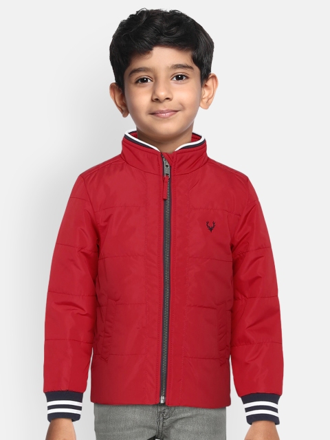 

Allen Solly Junior Boys Red Solid Open Front Jacket