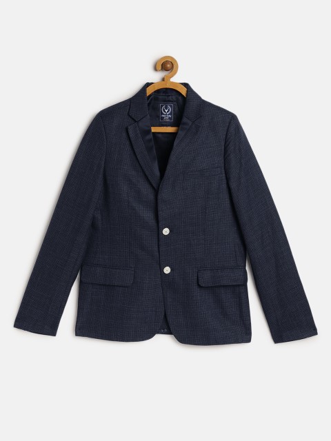 

Allen Solly Junior Boys Navy Blue Self Design Single-Breasted Blazer