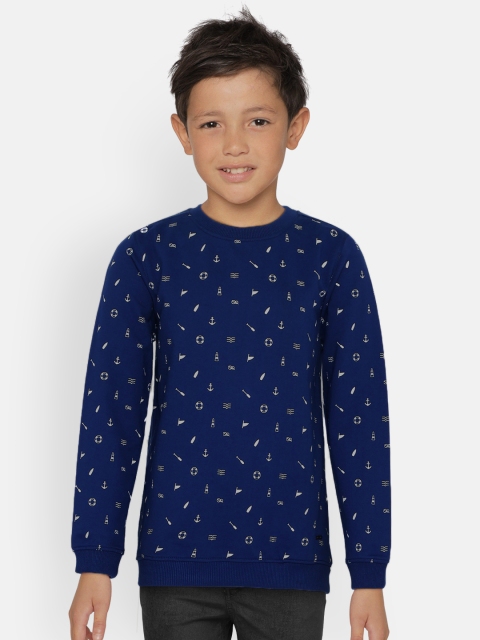 

Allen Solly Junior Boys Navy Blue & White Printed Sweatshirt