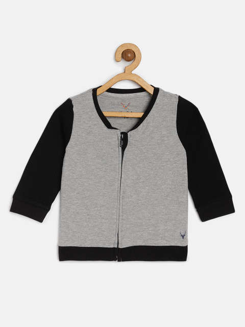 

Allen Solly Junior Boys Grey & Black Solid Sweatshirt