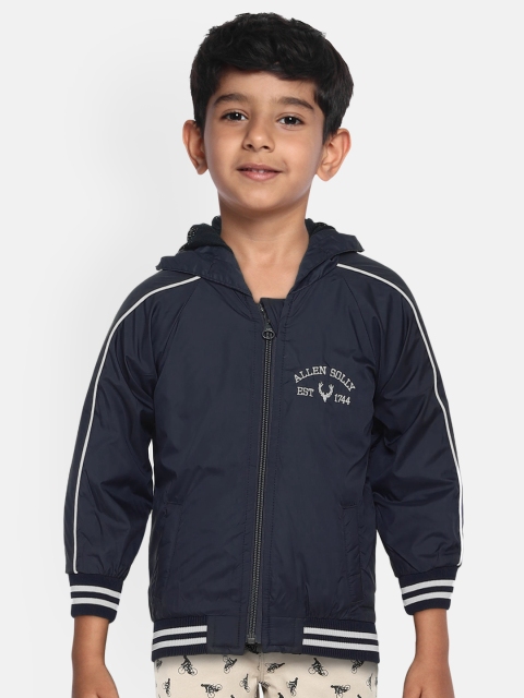 

Allen Solly Junior Boys Navy Blue Solid Open Front Jacket