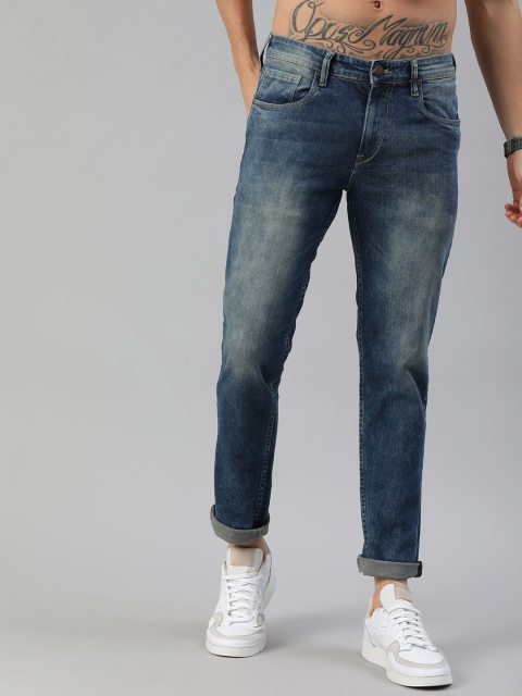 

HERE&NOW Men Blue Slim Fit Mid-Rise Clean Look Stretchable Jeans