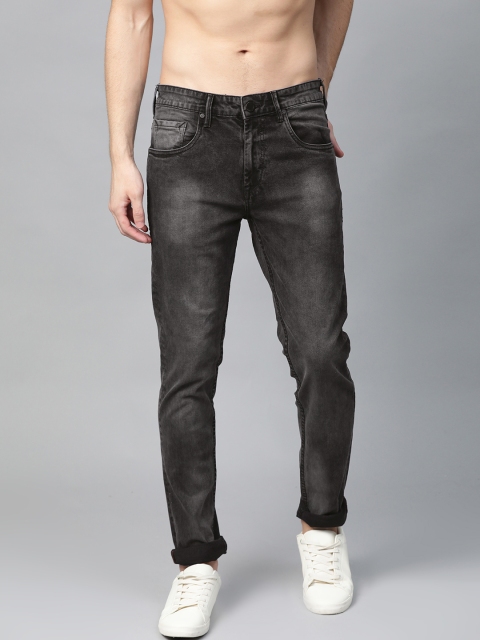 

HERE&NOW Men Charcoal Grey Slim Fit Mid-Rise Clean Look Stretchable Jeans
