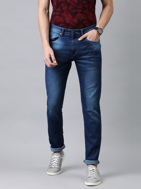 

HERE&NOW Men Blue Slim Fit Mid-Rise Clean Look Stretchable Jeans