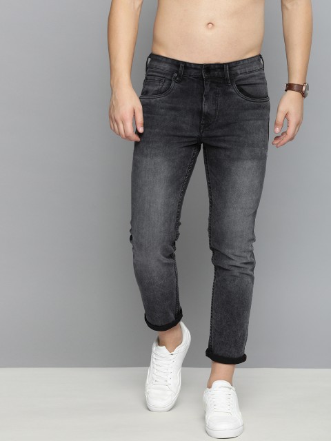

HERE&NOW Men Grey Slim Fit Mid-Rise Clean Look Stretchable Jeans
