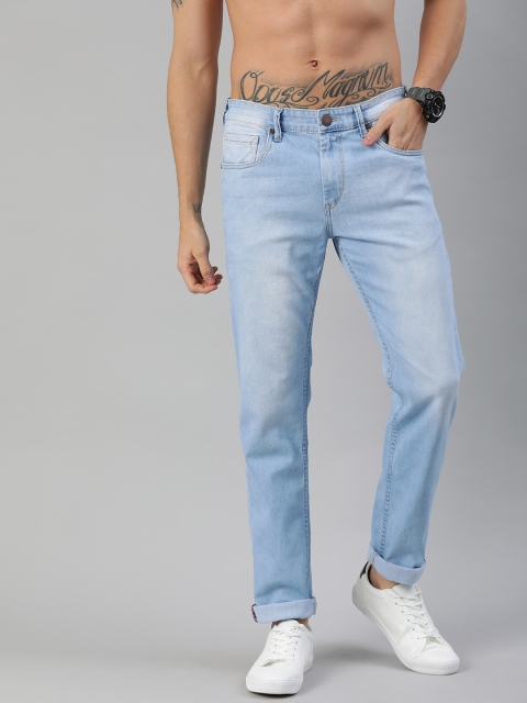 

HERE&NOW Men Blue Slim Fit Mid-Rise Clean Look Stretchable Jeans