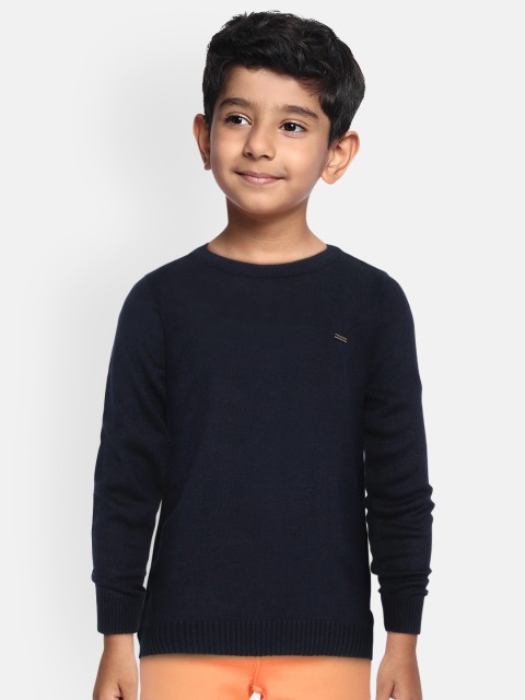 

Allen Solly Junior Boys Navy Blue Solid Pullover Sweater