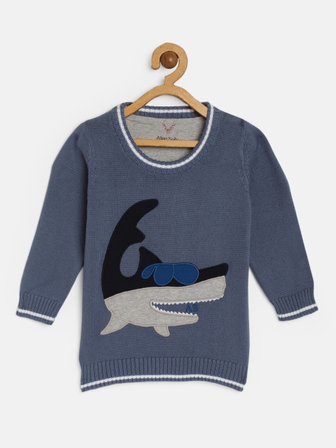 

Allen Solly Junior Infant Boys Blue Printed Pullover Sweater
