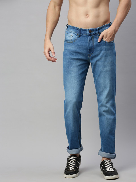

HERE&NOW Men Blue Slim Fit Mid-Rise Clean Look Stretchable Jeans