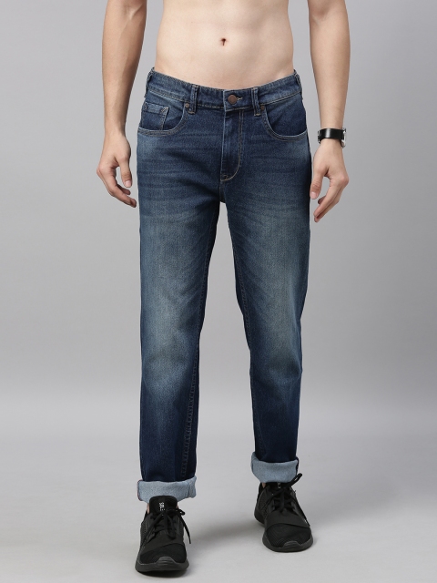 

HERE&NOW Men Blue Regular Fit Mid-Rise Clean Look Jeans