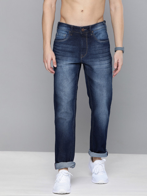 

HERE&NOW Men Blue Slim Fit Mid-Rise Clean Look Stretchable Jeans