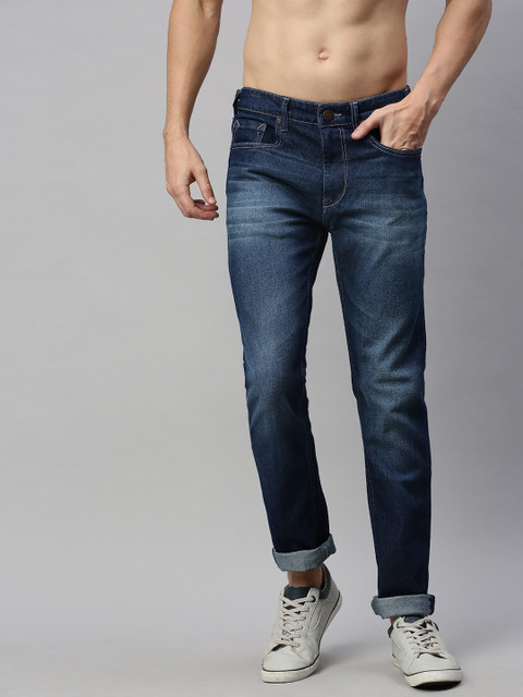 

HERE&NOW Men Blue Slim Fit Mid-Rise Clean Look Stretchable Jeans