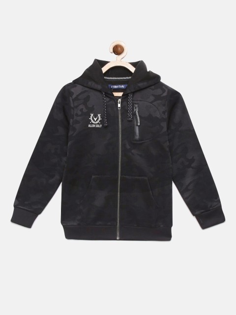 

Allen Solly Junior Boys Black Printed Hooded Sweatshirt