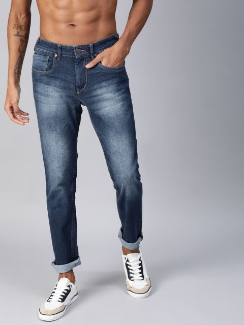 

HERE&NOW Men Blue Slim Fit Mid-Rise Clean Look Stretchable Jeans