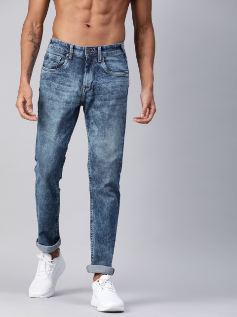 

HERE&NOW Men Blue Slim Fit Mid-Rise Clean Look Stretchable Jeans