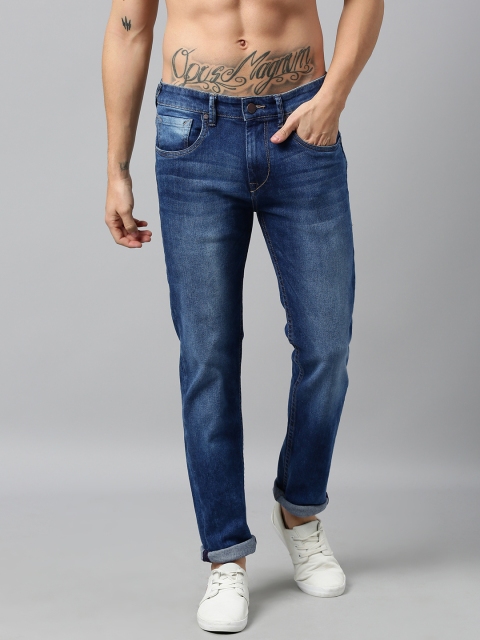 

HERE&NOW Men Blue Slim Fit Mid-Rise Clean Look Stretchable Jeans