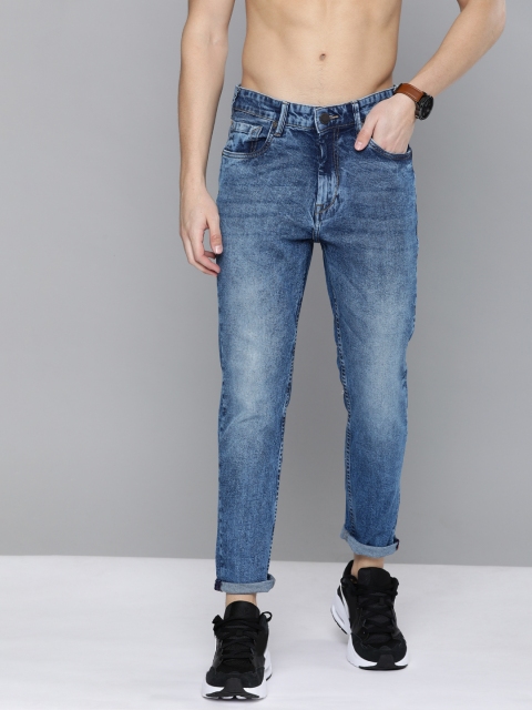 

HERE&NOW Men Blue Slim Tapered Fit Mid-Rise Clean Look Stretchable Jeans