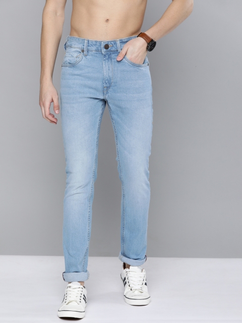 

HERE&NOW Men Blue Skinny Fit Mid-Rise Clean Look Stretchable Jeans