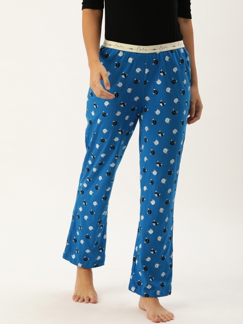 

DressBerry Woman's Black and White Printed Lounge Pants