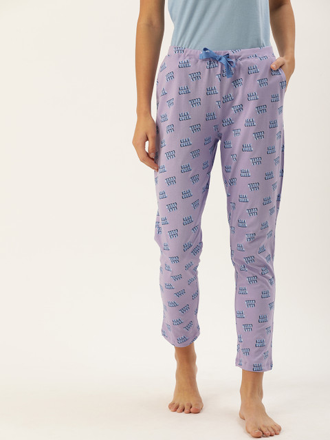 

DressBerry Women Purple Printed Lounge Pants