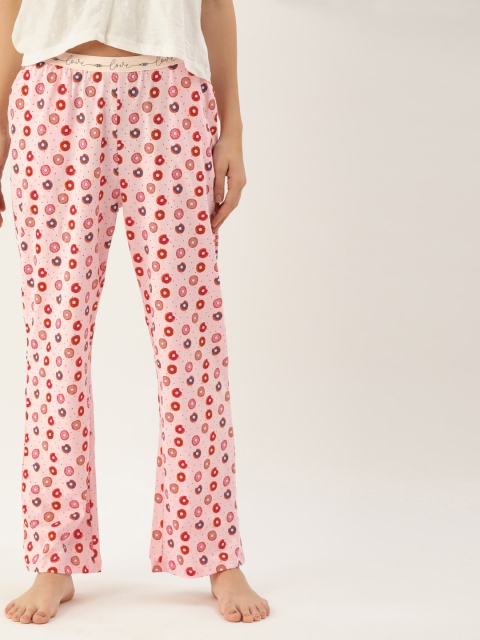 

DressBerry Women Pink & Red Printed Lounge Pants