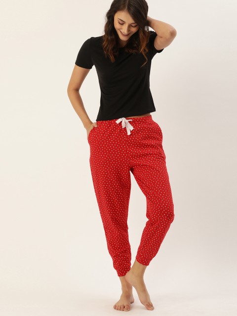 

DressBerry Women Red & White Printed Lounge Pants
