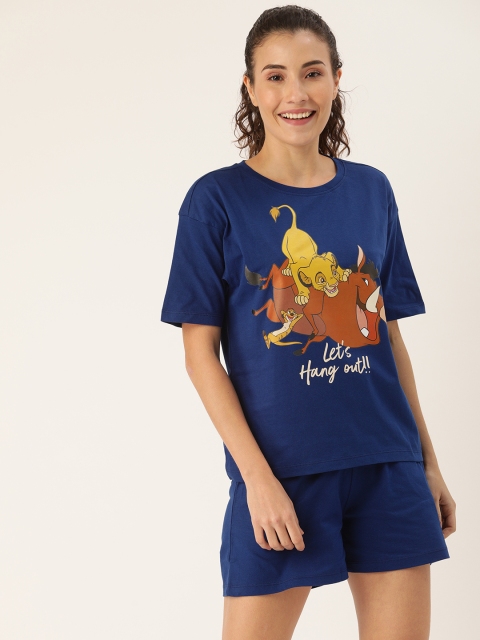 

Disney by DressBerry Women Blue Printed Night suit