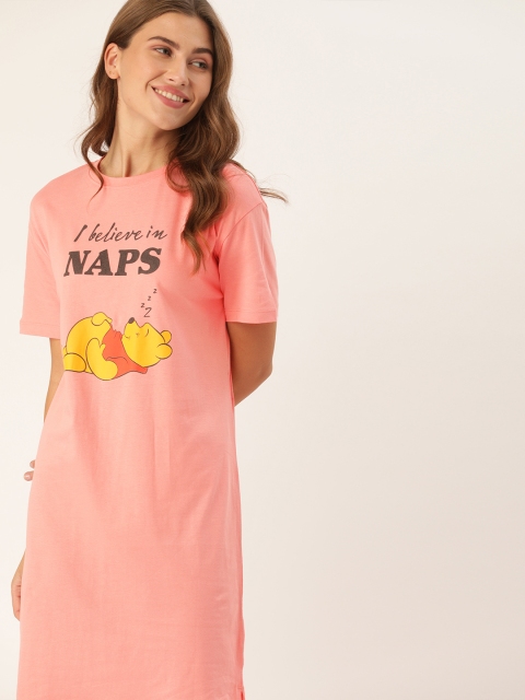 

Disney by DressBerry Women Pink Winnie The Pooh Printed Sleep Shirt