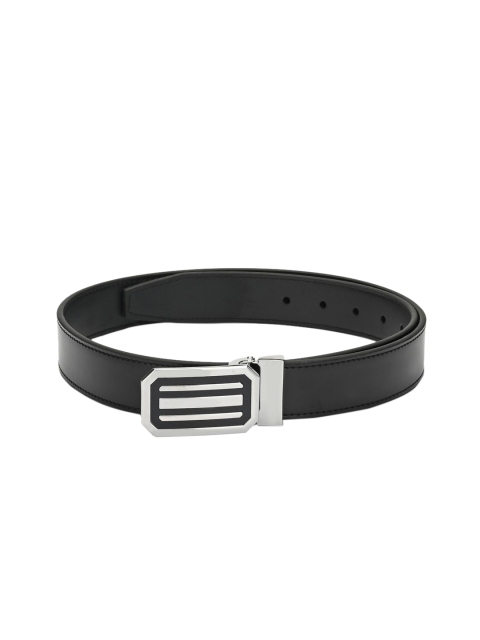 

Pacific Gold Men Black Solid Reversible Belt