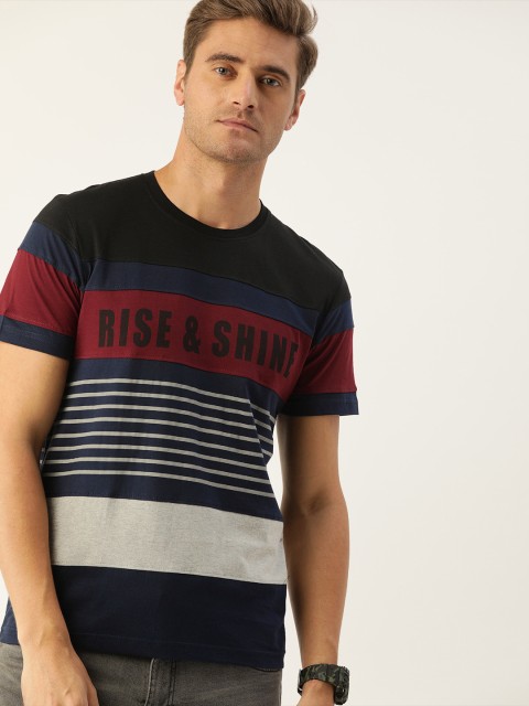 

Moda Rapido Men Multicoloured Colourblocked Round Neck T-shirt, Multi
