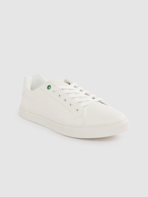

United Colors of Benetton Women White Textured Sneakers