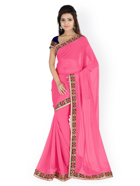 

Florence Pink Chiffon Saree