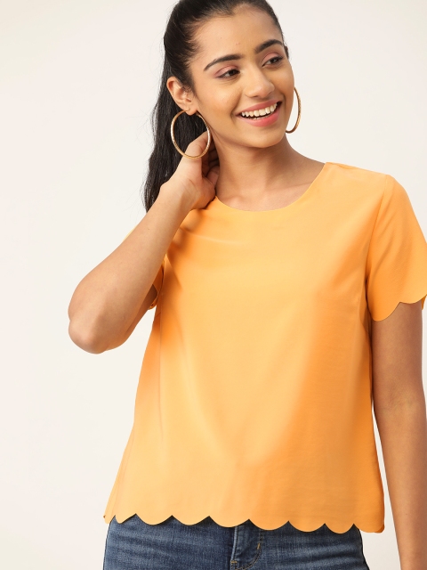 

DressBerry Women Yellow Solid Top