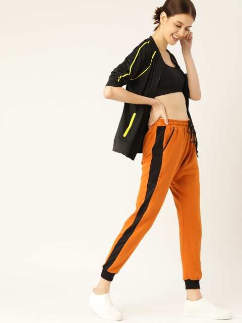 

DressBerry Women Rust Orange Solid Cropped Joggers