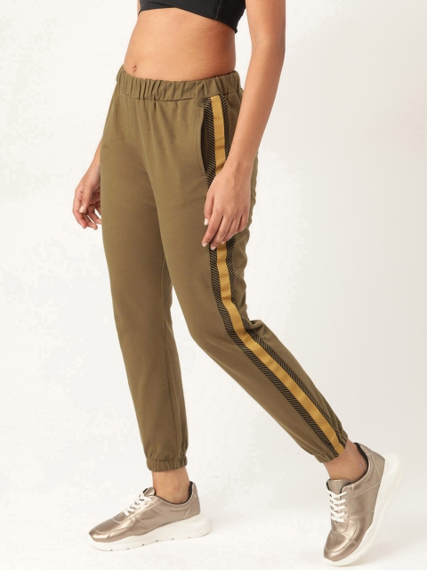 

DressBerry Women Olive Green Solid Joggers