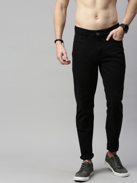 

Roadster Men Black Slim Fit Solid Chinos