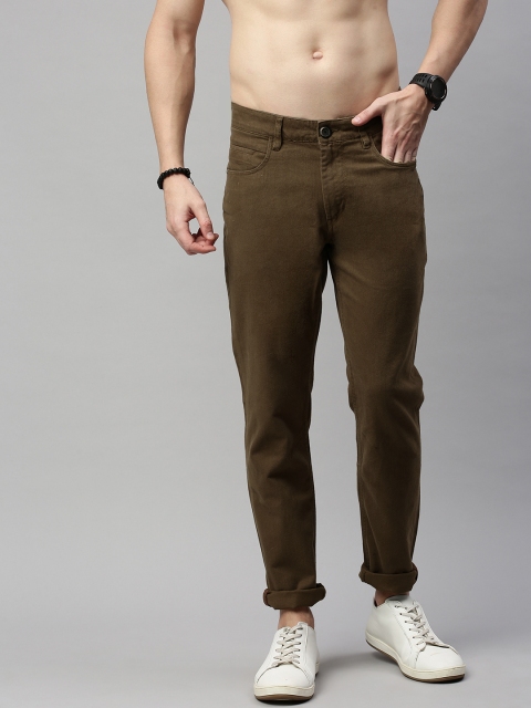 

Roadster Men Camel Brown Slim Fit Solid Chinos