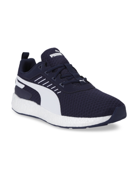 

Puma Men Navy Blue & White NRGY Neko Running Shoes
