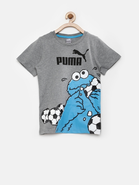

PUMA Boys Grey Printed T-shirt