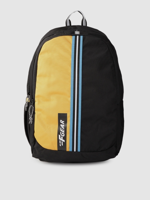 

F Gear Unisex Black & Yellow Colourblocked 15 Inch Laptop Backpack