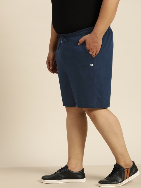 

Sztori Men Navy Blue Solid Regular Fit Plus Size Shorts