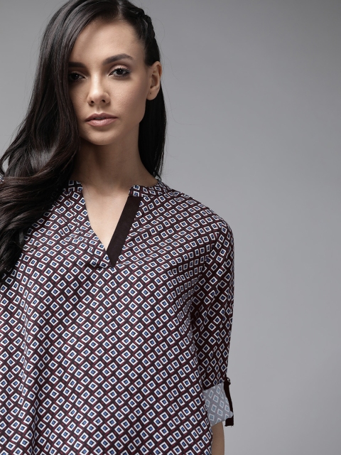 

Roadster Women Pink & Blue Sustainable Printed Top