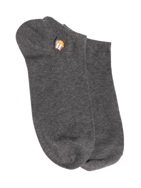 

Marks & Spencer Men Charcoal Grey Solid Ankle-Length Socks